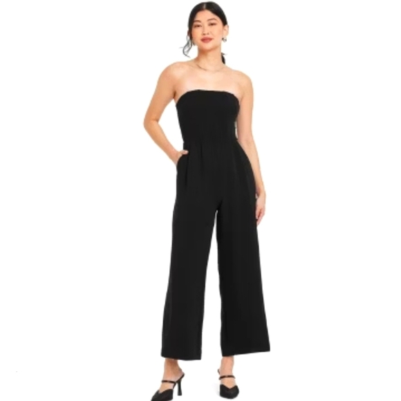 kate spade Pants - Kate Spade Strapless Black Jumpsuit